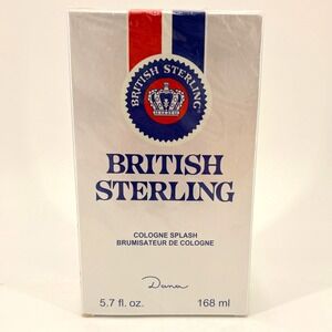 Vintage British Sterling by Dana Cologne Splash 5.7 oz 168 ml NIB Sealed 2000s